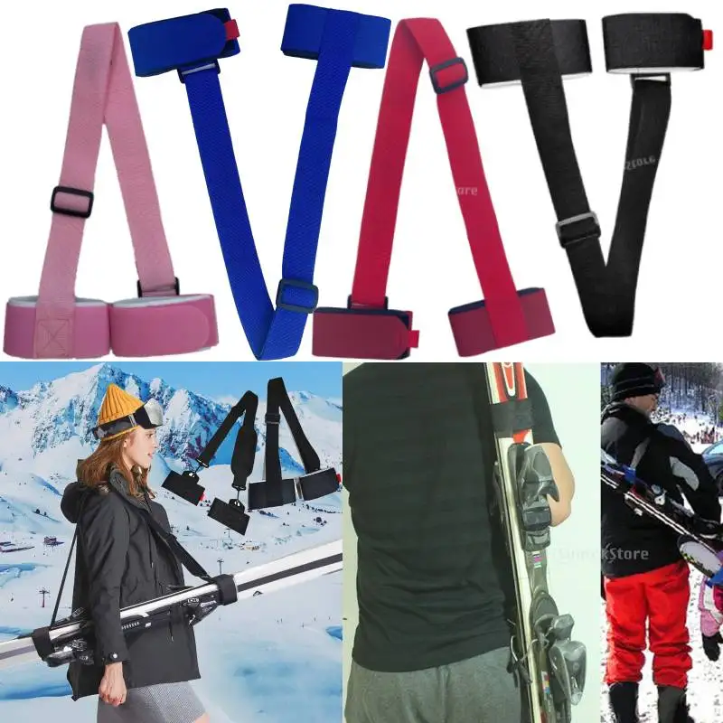 

Ski & Pole Carrier Strap Durable Portable Men Women Snowboard Carrying Strap