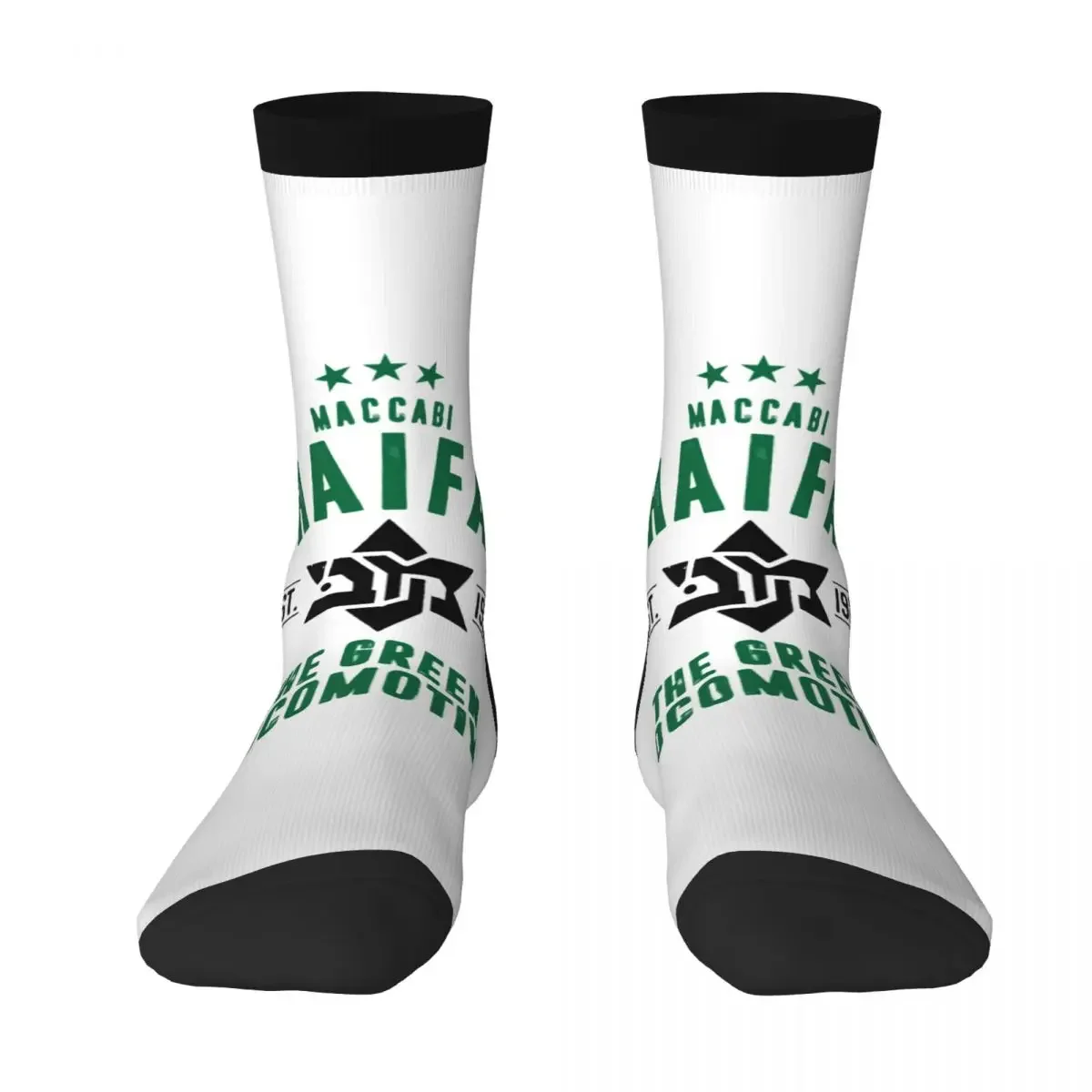 Israel Maccabi Haifa F.C Three Star MHFC LOGO Mid-calf socks summer pure cotton breathable girls calf socks boys sports socks