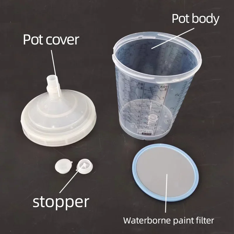 Suitable For Sata Spray Gun Pot 600ml Disposable Gun Pot Accessories Water-based Paint Mixing Cup