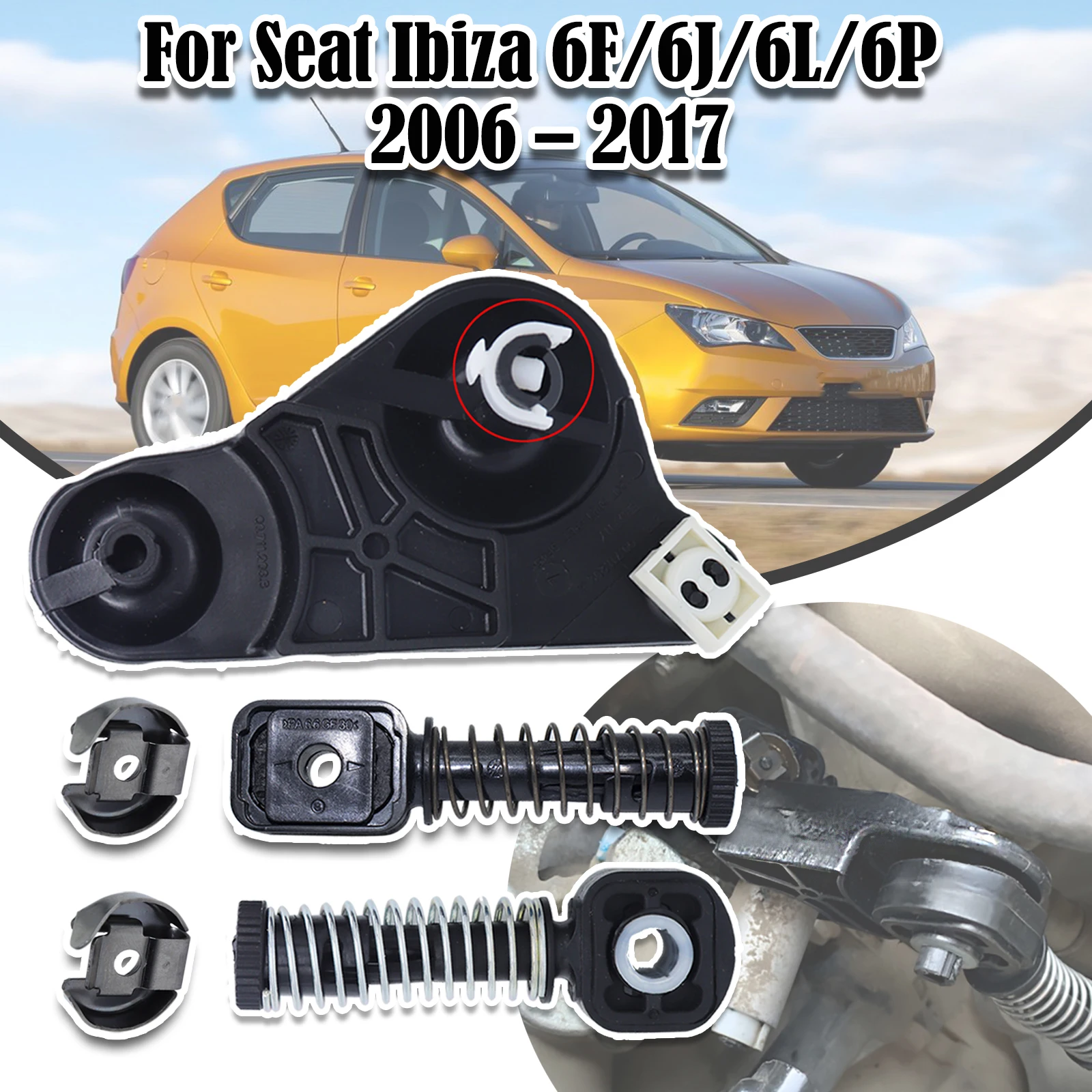 

For Seat Ibiza 6F/6J/6L/6P Shifter Linkage End Replace Roomster Relay Lever Bowden Cable Catch Lock Washer MT Selector 2006-2017