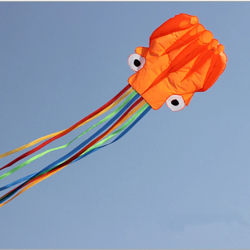 New High-quality 3m Octopus Kite with Handle Line Children\'s Kite Foldable Outdoor Activities Easy To Fly A Variety of Colors