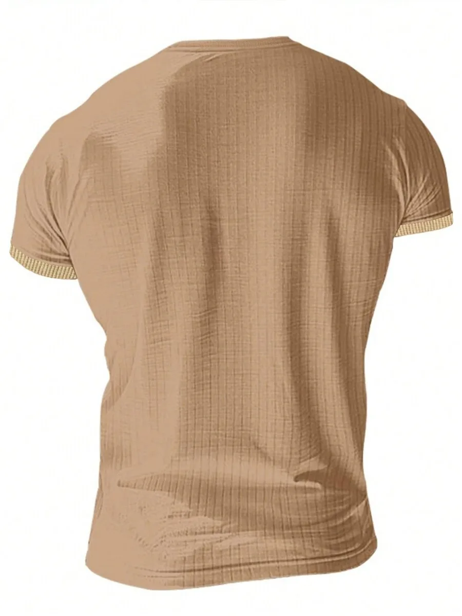 

Mens Solid Color Short Sleeve Slim Fit T-Shirt Summer Casual