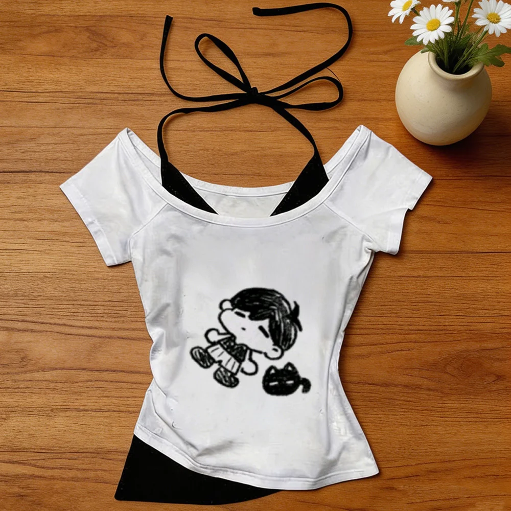 Omori cropped top female gyaru cheap japanese anime graphic tshirt baddie funny japanese scene  clearance sales