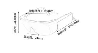 نظارات أمان ليزر UV400 خارجية 650 نانومتر