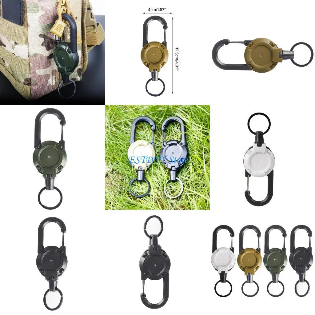 

G6DE Retractables Keychains Badges Holder Antitheft Keychains Card Badges Holder