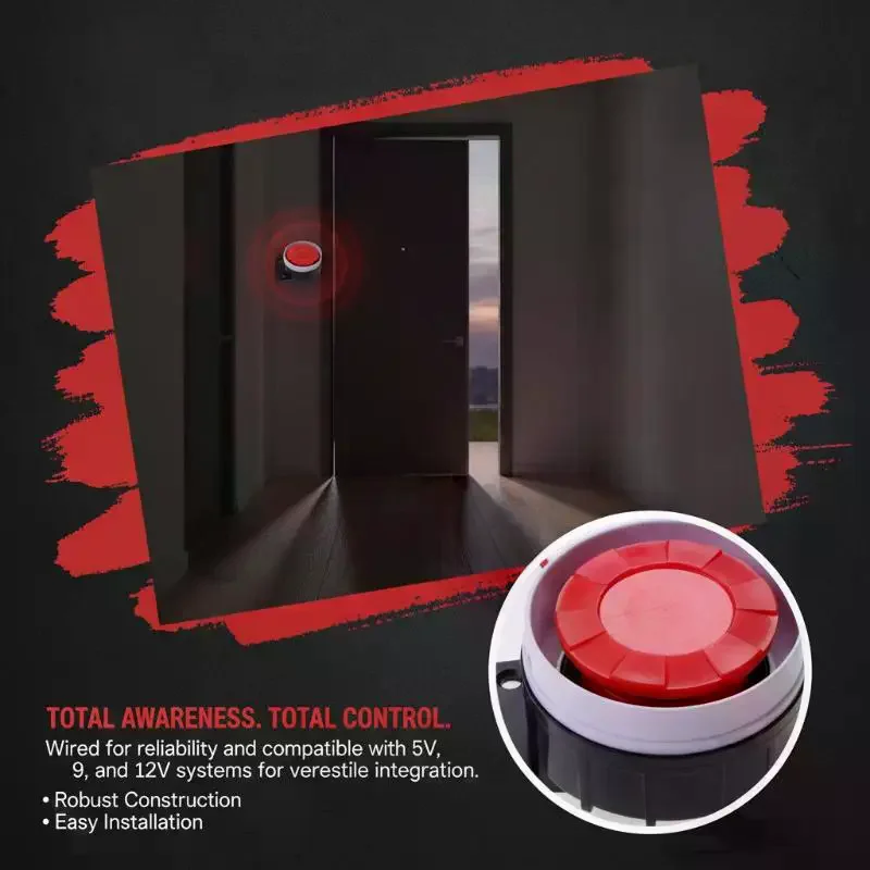 5-30V 125dB Buzzer Alarm Horn Loud Air Raid Siren for Home Office Fire Emergency Warning Alert System