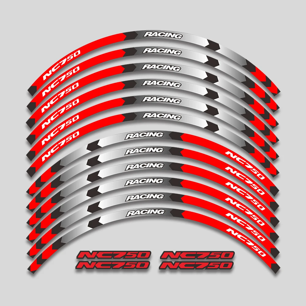 Akcesoria motocyklowe naklejki na koła piasta naklejki na obręcz odblaskowe paski zestaw do HONDA NC750 NC750S NC750X NC 750 X S 750X 750S