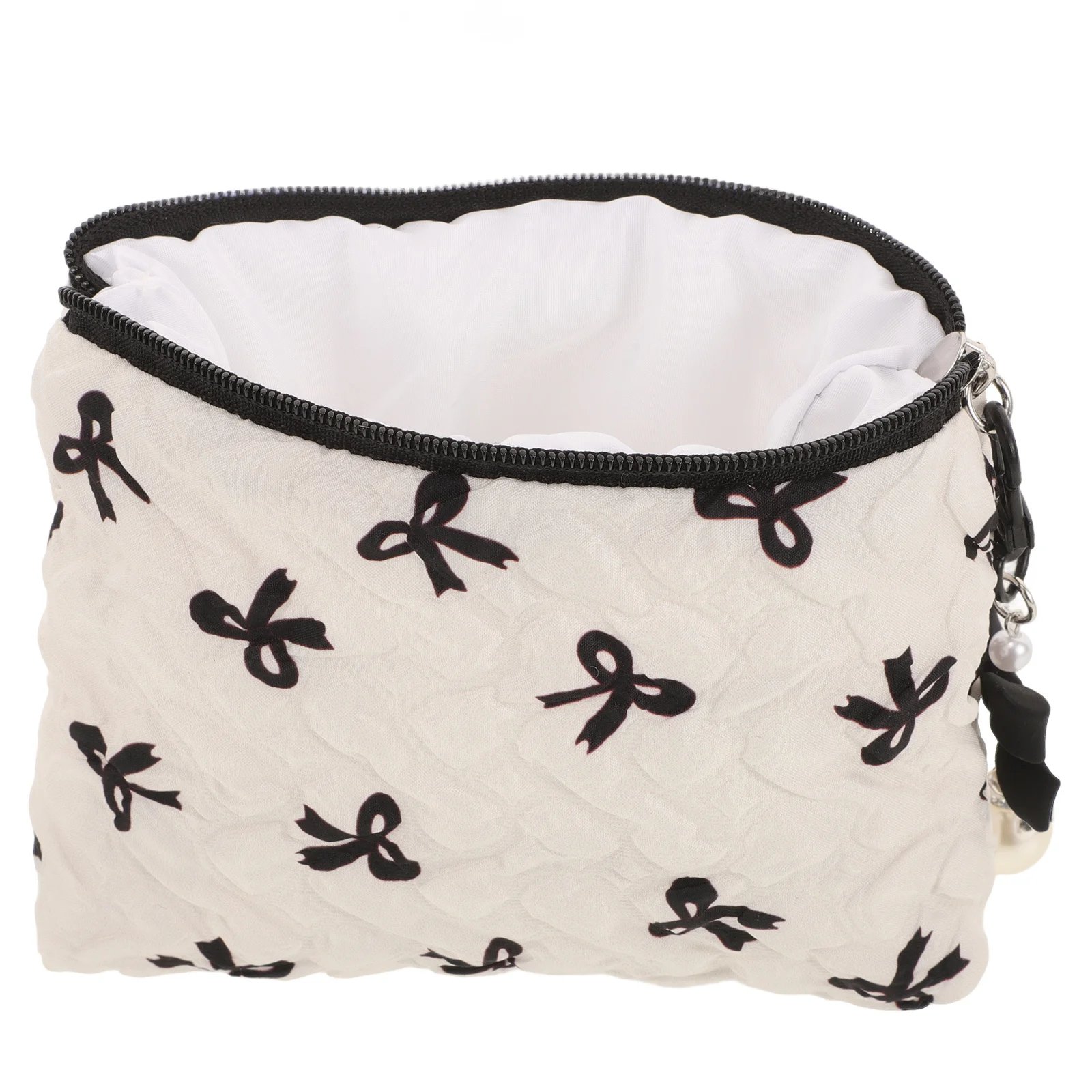 

Portable Bag Bowknot Design Small Makeup Pouch Travel Toiletry Organizer Stylish Makeup Storage for Women