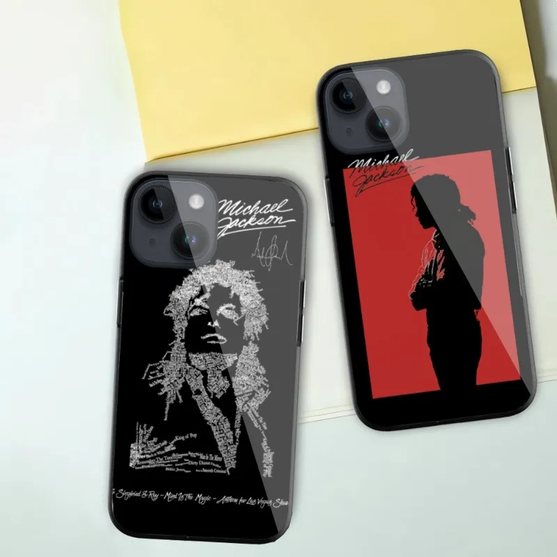 Michael Jackson Phone Case For iPhone 14 13 12 11 Pro Max Plus Mini Black PC TPU Glass Phone Cover