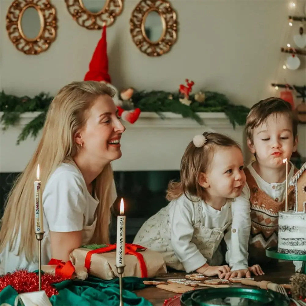 รูปลอกแม่พิมพ์ซิลิโคนเค้กส่วนบุคคลลายเทียนที่สดใสสติกเกอร์ DIY สำหรับสติกเกอร์ติดร่างกายสไตล์คริสต์มาสเซรามิกปรับแต่งได้