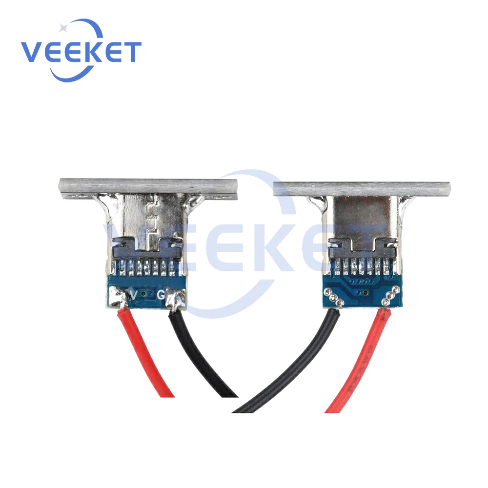 2Pin USB-aansluiting Oplaaddatapoort 2P Striplijn van soldeerverbinding Vrouwelijke connector Jack Voeding Type-C Interface
