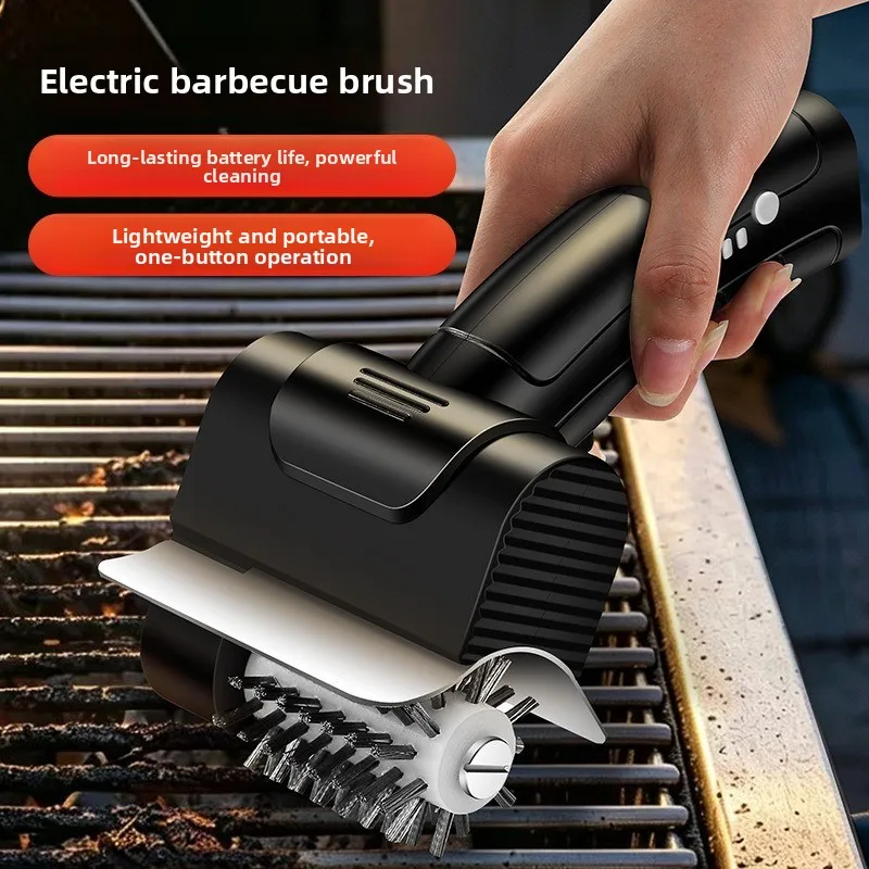 Rechargeable Electric Rotary Grill Brush Portable Waterproof Multifunctional Outdoor BBQ Grease Cleaning Tool