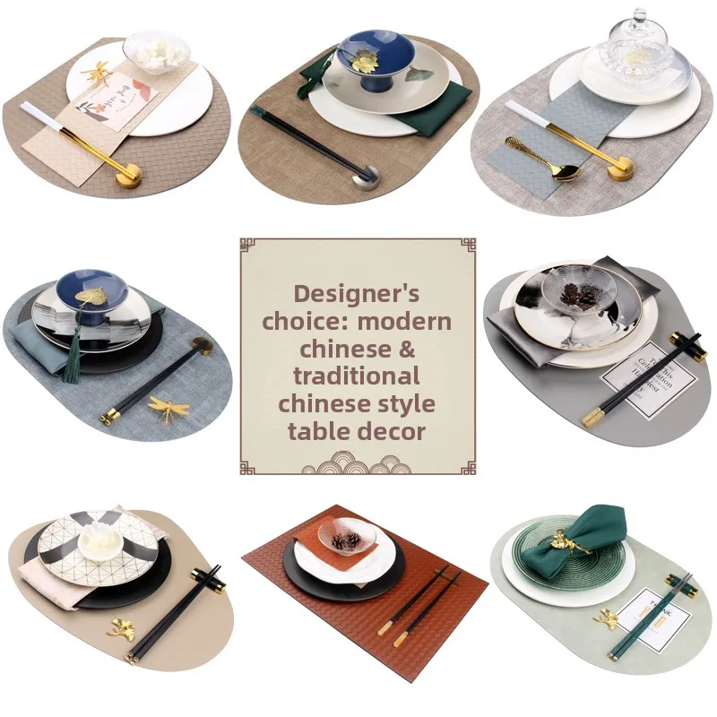 

Modern Chinese Sle Dining Set Sample Room Tableware Display Plate Classical Modern New Chinese Sle Cerc Dert Plate