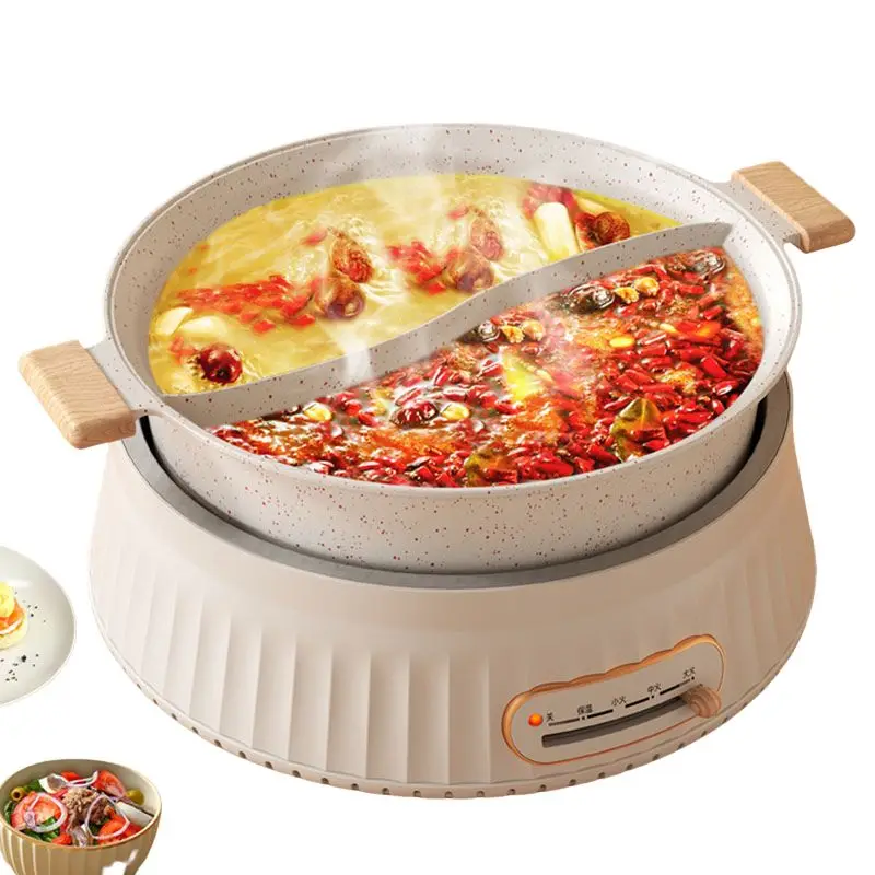 

Induction Hot Pot Food Warmer Instant Noodle Vegetable Non-stick Pan Chinese Hot Pot Ramen Machine Lid Fondue Chinoise Cookware