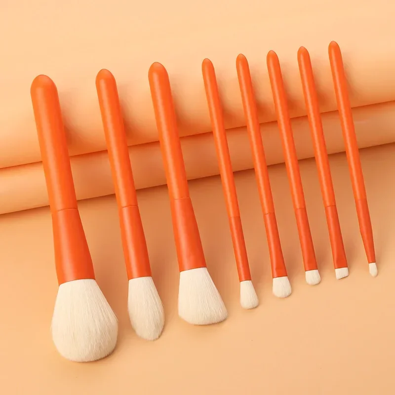 8PCS Tragbare Make-Up Pinsel Set Gesicht Auge Lip Lidschatten Augenbraue Kamm Wimpern Spoolies Foundation Pulver Pinsel Werkzeuge Kosmetik