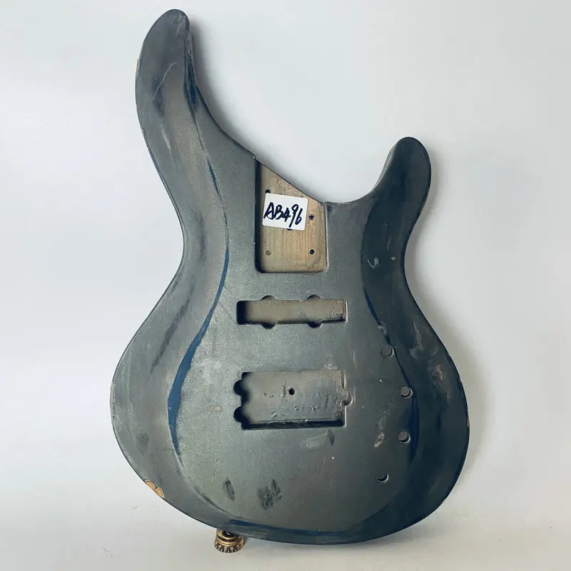 AB496 Custom Order Electric Bass Guitar Body Unfinished Active Pickups Stock Items with Damages and Dirty for DIY