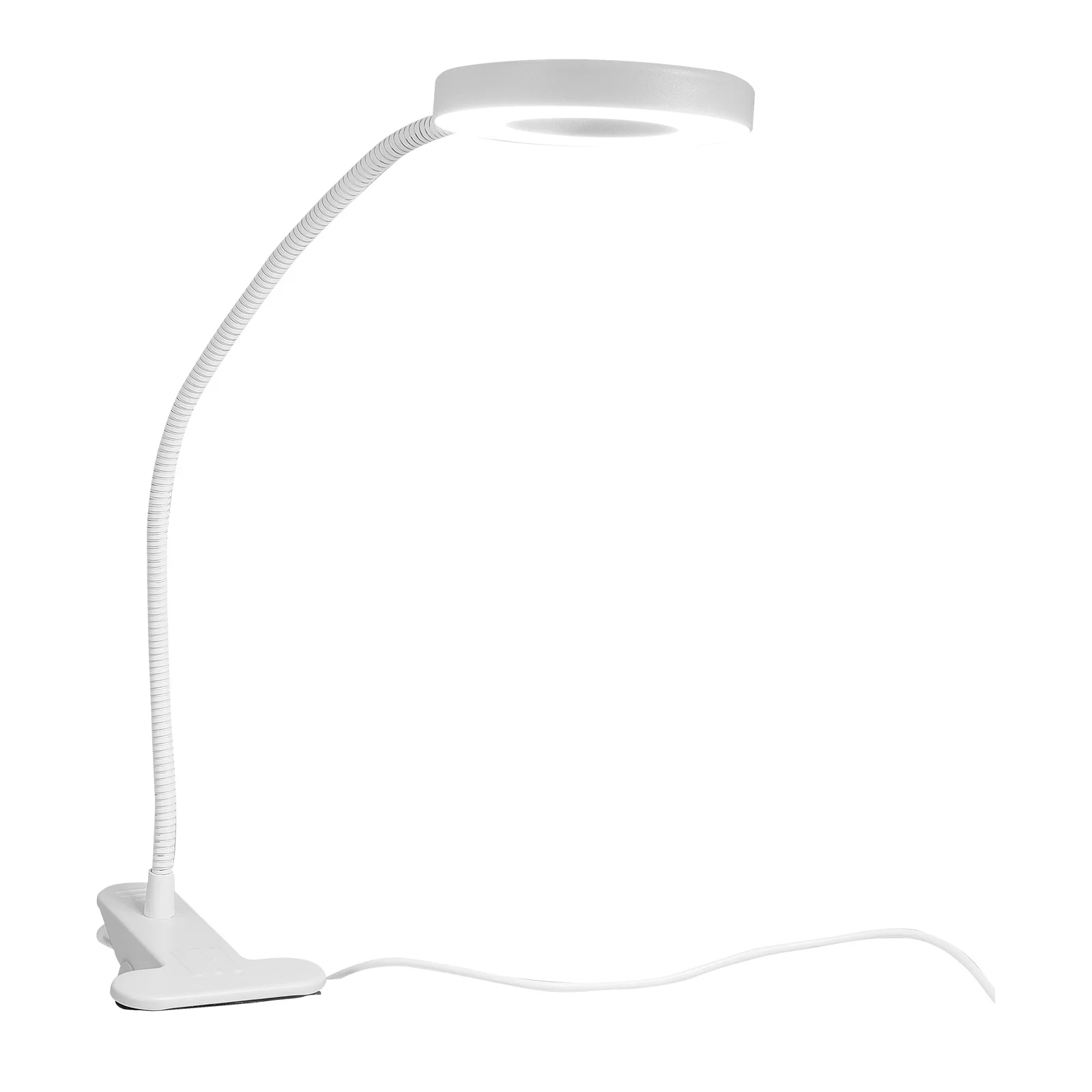 

48-LED Reading Lamp Ring Clip-on Light USB Powered 3 Color Modes 10 Brightness Levels 360 Rotatable USB Reading Lamp