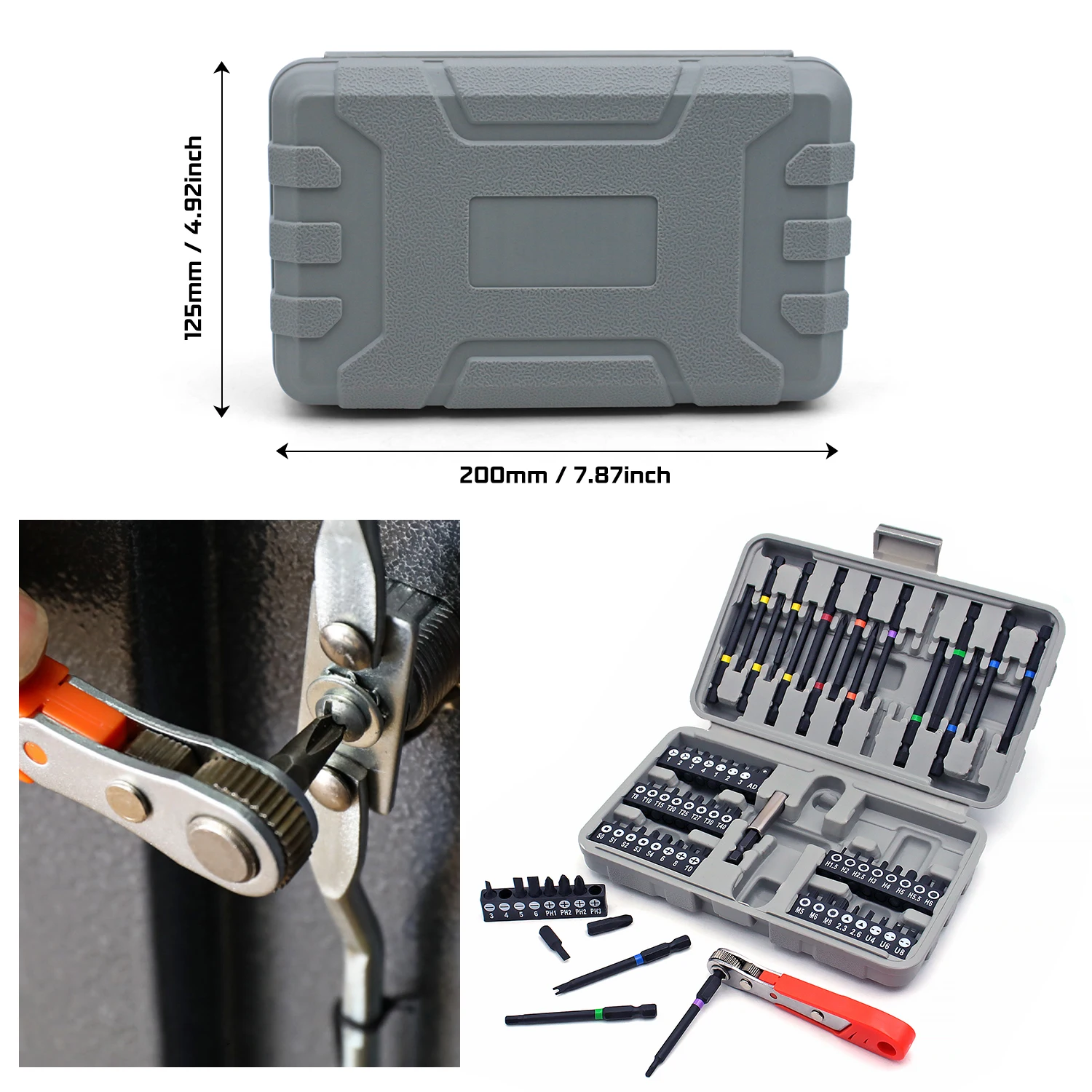 68pc ratchet screwdriver set with screwdriver head, straight cross, plum blossom shaped screwdriver set