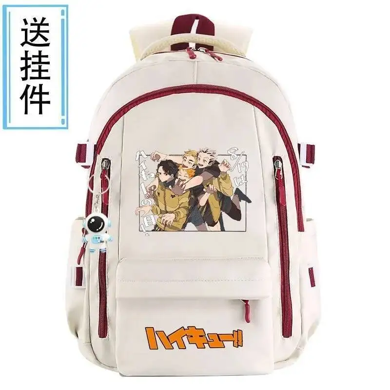 

Anime Game Breathable Mesh Black Blue Grey Red Haikyuu Student Teens School Bags Backpacks