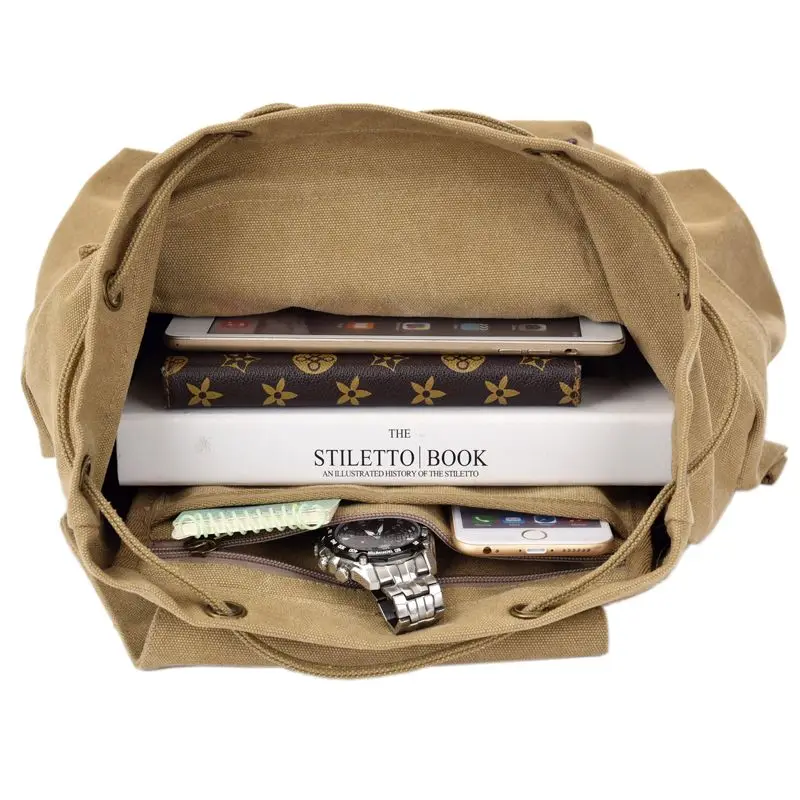 New Korean Style Canvas Backpack for Women, Retro Men's Casual Bag, Travel Backpack, College Student Bag, Trendy Women's Bag