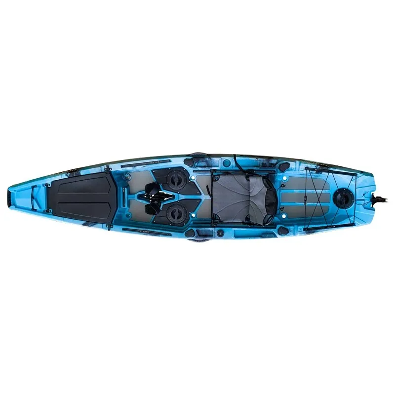 2025 أفضل 12ft تصميم جديد كاجاك إغراء دواسة القدم نظام محرك الصيد رخيصة الزورق/قوارب الكاياك مع محرك كهربائي كاياك #1