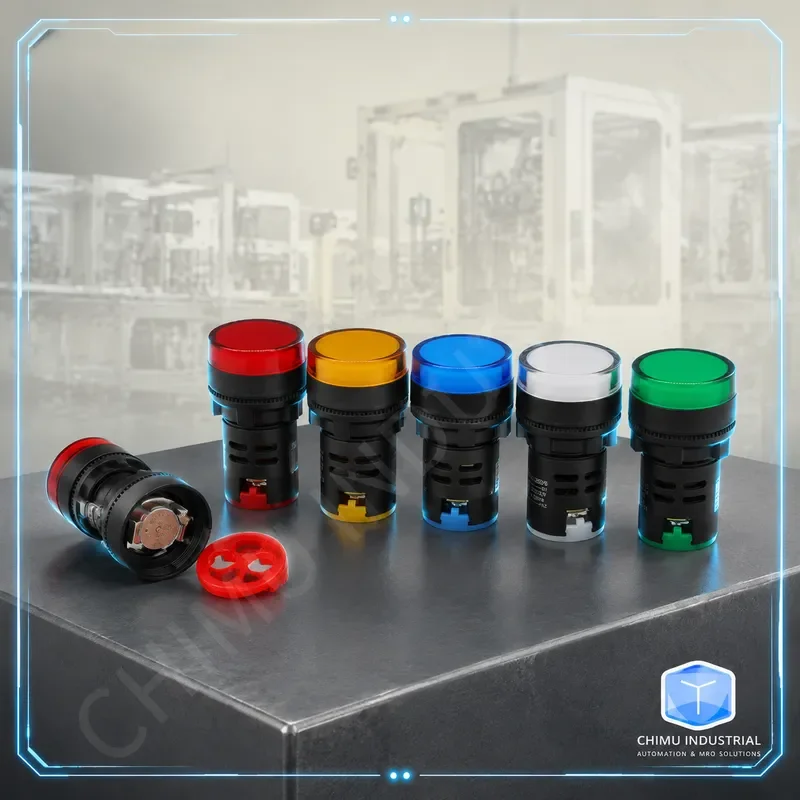 【CHIMU INDUSTRIAL】 For AD16-22D/S LED Indicator Light 22mm Pure Red Green Yellow Blue White 12V 24V 220V 380V Signal Lamp