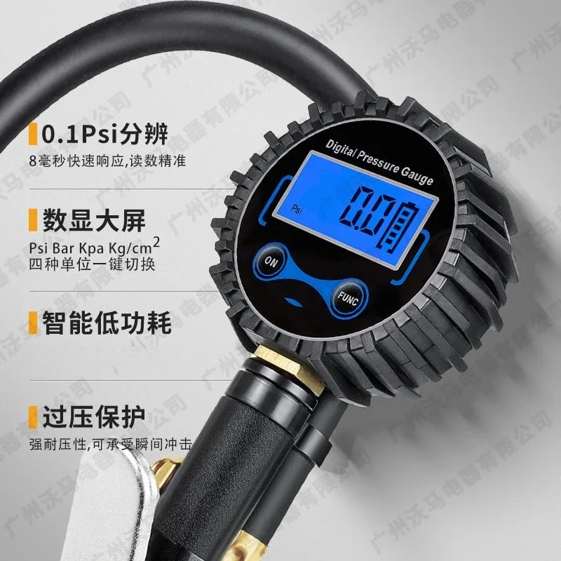 

Good Tire Inflation Gauge Pressure Gauge Digital Display Electronic Accuracy 0.1PSI Handheld Tire Pressure Gauge 3-200PSI Range