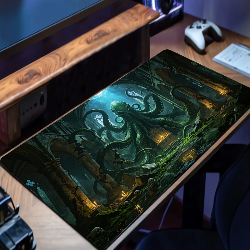 Large Gaming Mouse Pad darkness Cthulhu Anime PC Computer Gamer Desk Mat For CS GO LOL XXL Laptop Kawaii durable Mousepad