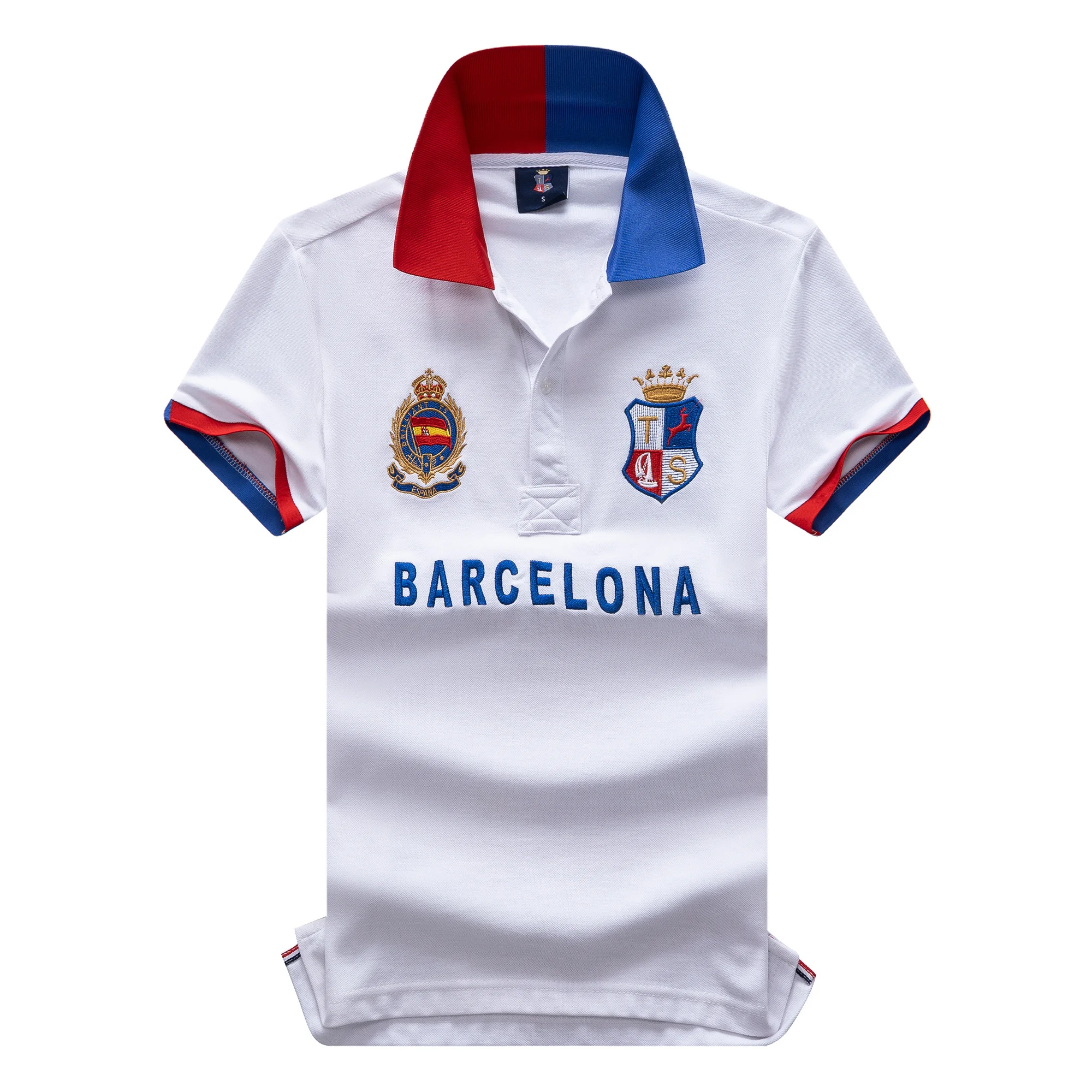 

TS Classic Men's Polo High-Quality Cotton 2026 New Summer Polo T Shirt Barcelona Football Fans City Embroidered Clothing For Men