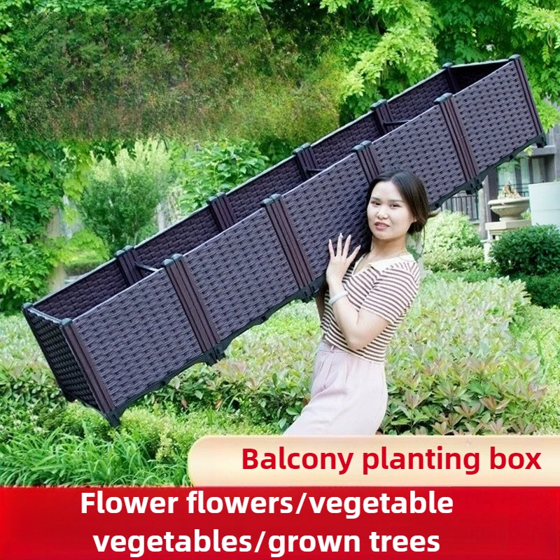 

Suitable for Flower Boxes, Outdoor Planting Boxes, Plastic Extra-large Courtyard Balconies, Special Boxes for Growing Vegetables