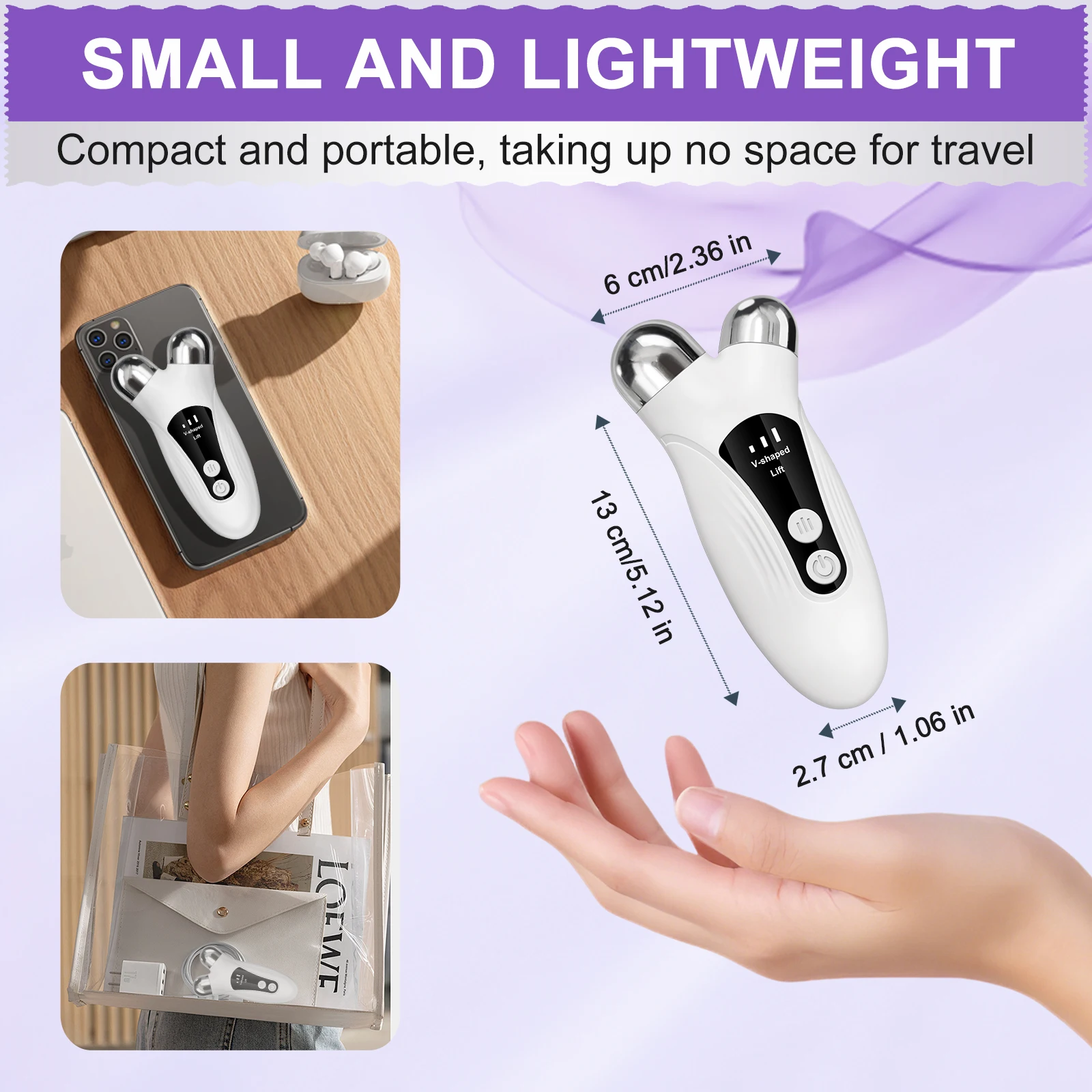 جهاز تدليك الوجه مكركرنت - جهاز اهتزاز الوجه للعناية ببشرة الوجه #6