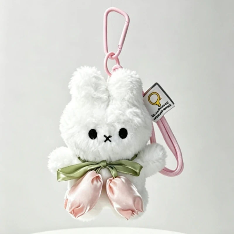 Cartoon Kawaii New Super Soft Cute Tulips Bag Keychain Doll Plush Pendant Jewelry Good Feel Fine Workmanship Good Looks Miffy