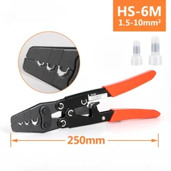 HS-6M Crimping Plier For Nylon Insulated Closed End Crimp Terminals Connector Hand Tools 16-8AWG