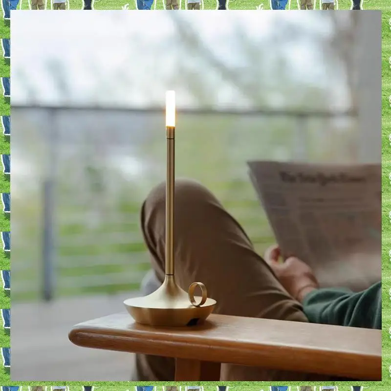 

FTS 1800Mah Rechargeable LED Table Lamp Fit For Bedroom Restaurant Decoration Light Black