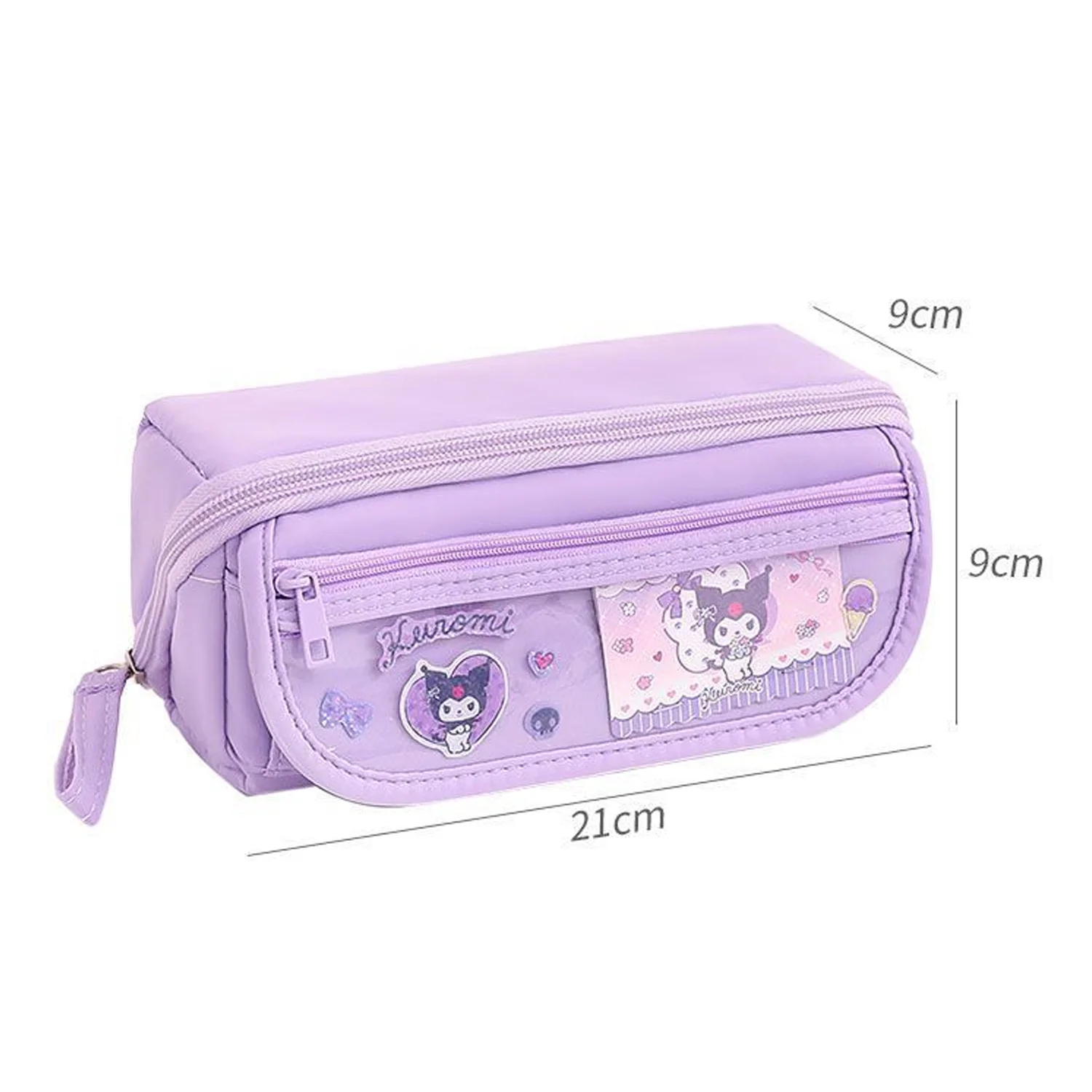 Sanrio Kuromi Prism Pen Case New Large Capacity High Beauty Cute Pencil Box Stationery Box Gift view 6