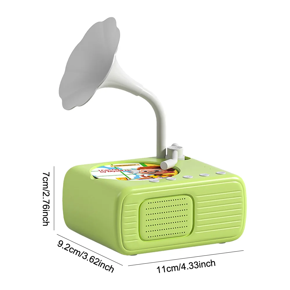 Toddler Record Player USB-C Charging Phonograph Story Music Player Music Kids Early Education Interactive Sensory Toys Gifts