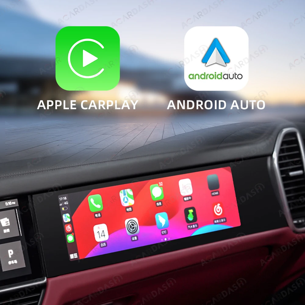 ACARDASH 2024 Upgrade Co-Pilot Screen for Porsche Cayenne 955 957 GTS Android 2018-2024 Car Auto Stereo GPS Multimedia Player
