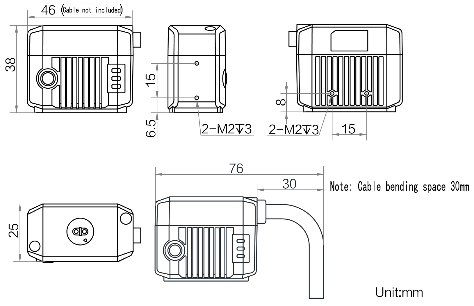 HIKROBOT MV-ID2004M-06S-RBN 60fps 0.4MP Mono Global RED Light Network Port Very Small Code Reader