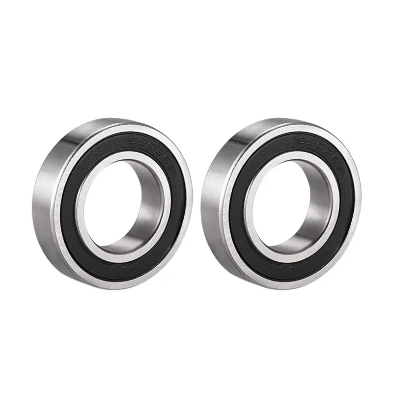 (Pack of 2) 6903-2RS Deep Groove Ball Bearing Double Sealed 1180903, 17mm x 30mm x 7mm Carbon Steel Bearings (Pack of 2)