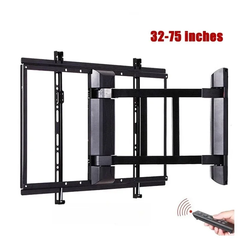 Soporte de pared ajustable para TV eléctrico, compatible con televisores LED/LCD de 32 a 75 pulgadas, soporta hasta 50 kg, VESA 100*100, para uso en casa u oficina.