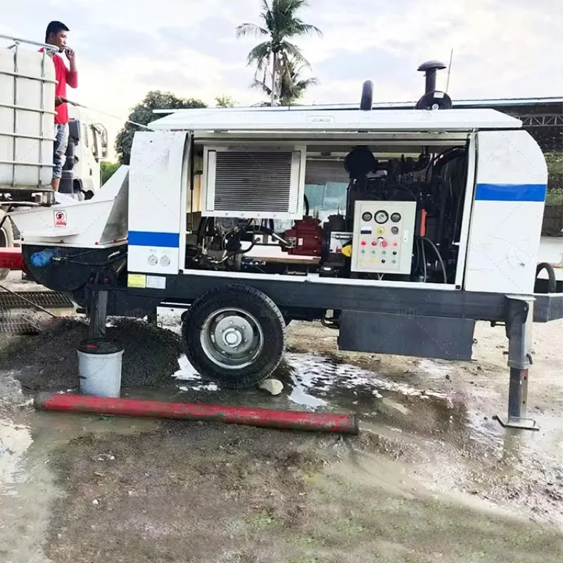 Pompe à béton mobile Aimix 30 - 90 mètres cubes, moteur diesel électrique, prix