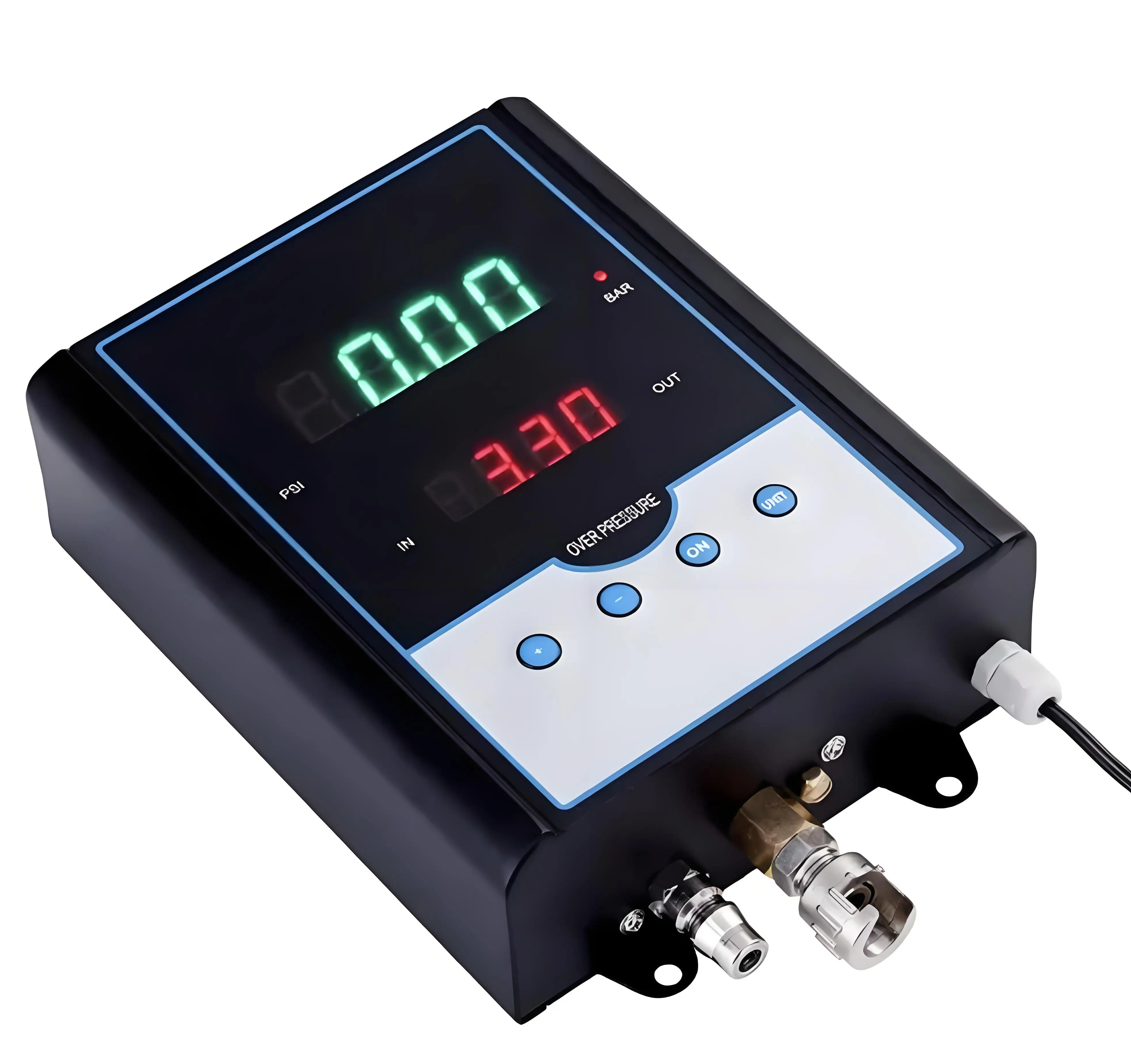 Digital LED Automatic Tire Inflator Wall Mounted Metal for Automobile Storage & Refueling Station with Tire Gauges