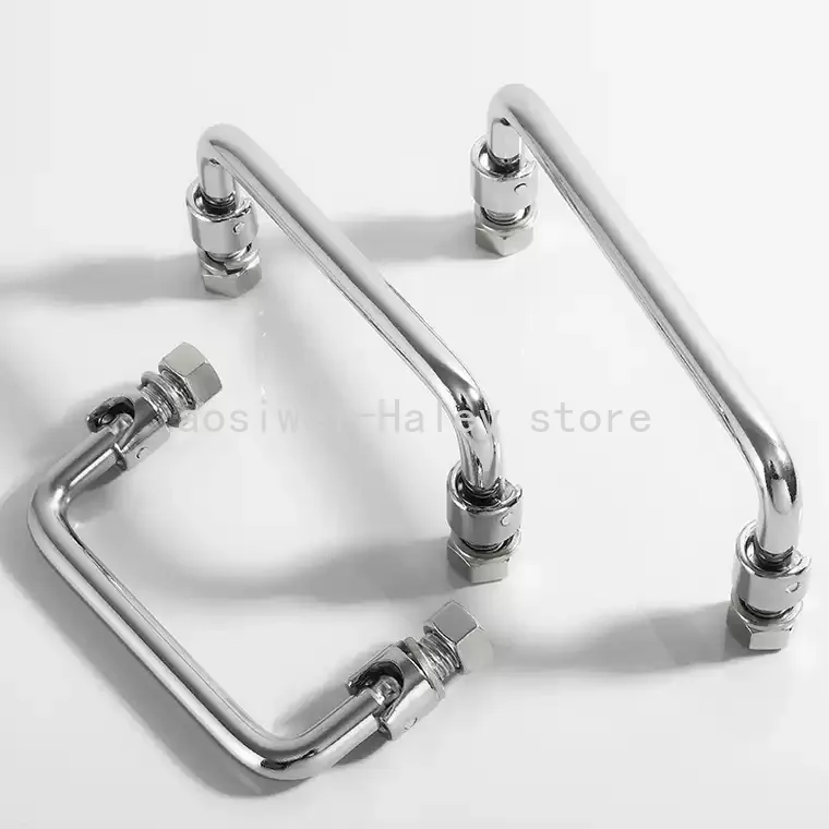 

Stainless Steel Handrail 4 inch Folding Grab Handle for Marine Yacht Baot RV Trailer Motor Home, Silver