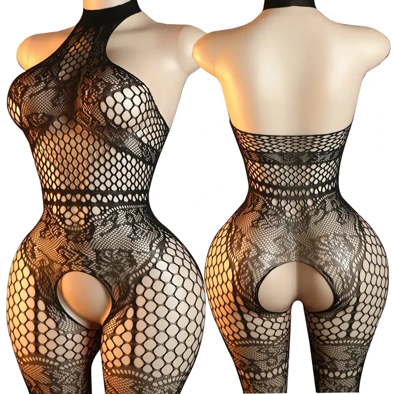 Sexy Tight Stockings For Lady Fishnet Full Body Stocking Erotic One Piece Tights Porn Lace See Through Open Crotch Bodystockings