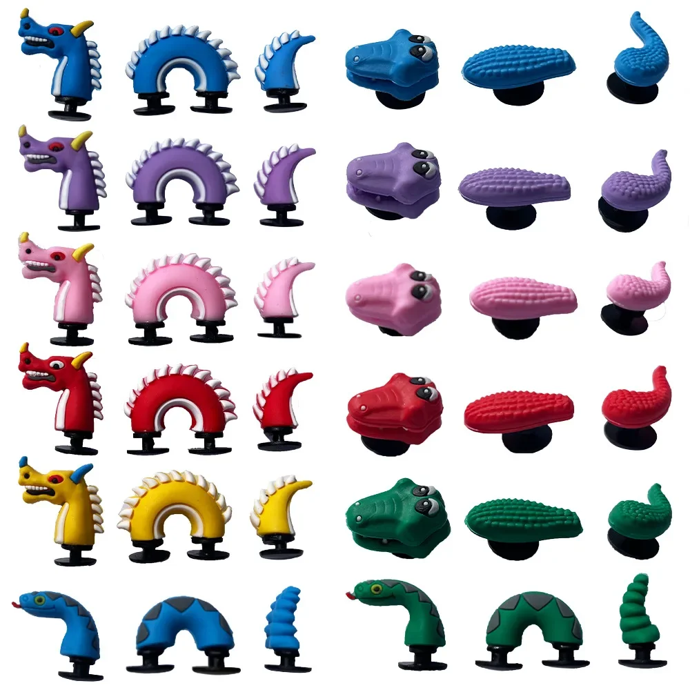 

3d Shoe Charms DIY buckles drogon crocodile snake Decoration Buckle for Hole Shoe Charm Set Accessories Kids Party Girls Gift