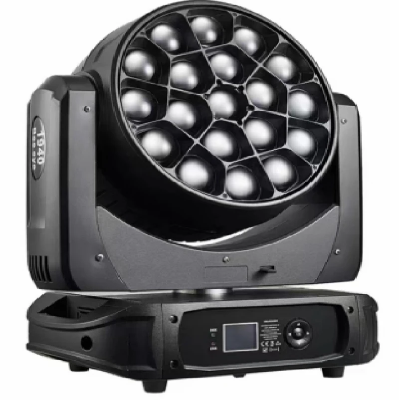 

2 pieces DJ Stage DMX Event Show 19X40W RGBW 4in1 LED bee eye Wash Zoom Moving Head Lights