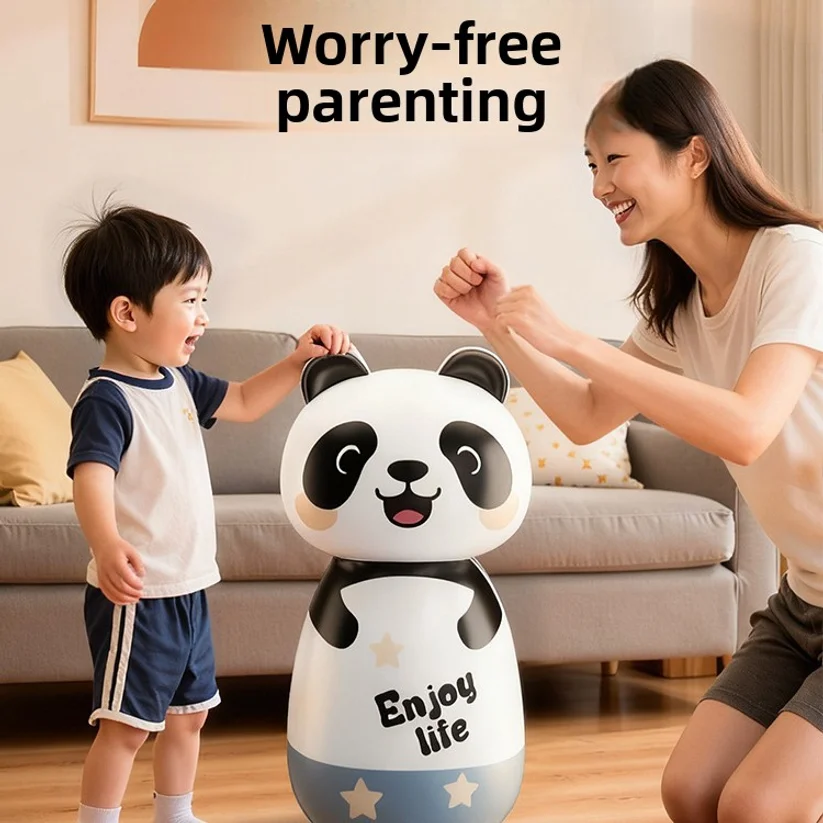 Pvc Inflatable Cartoon Animal, Unable To Lie Down Penguin, Inflatable Unable To Lie Down Panda Model