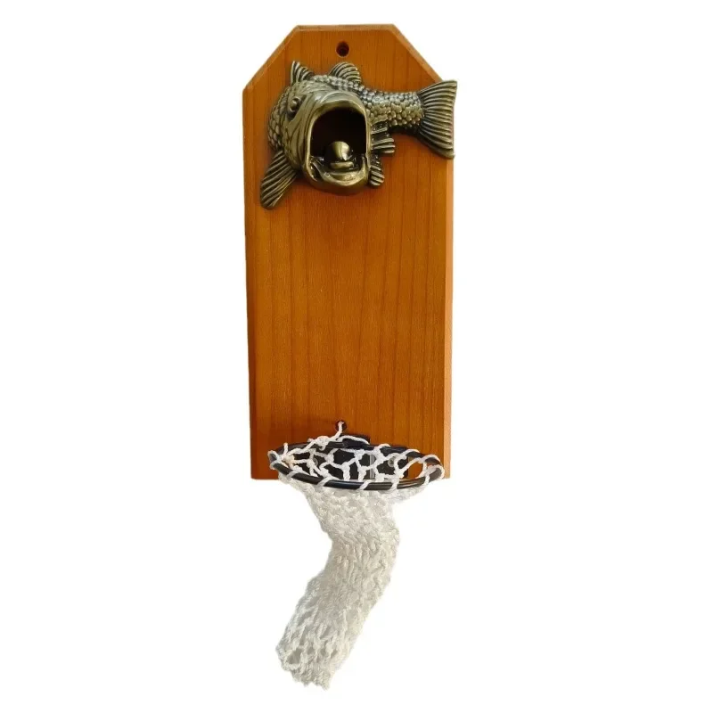 

Wall hanging with strong double-sided tape Wall hanging wooden board perch shape decorative gift bottle opener