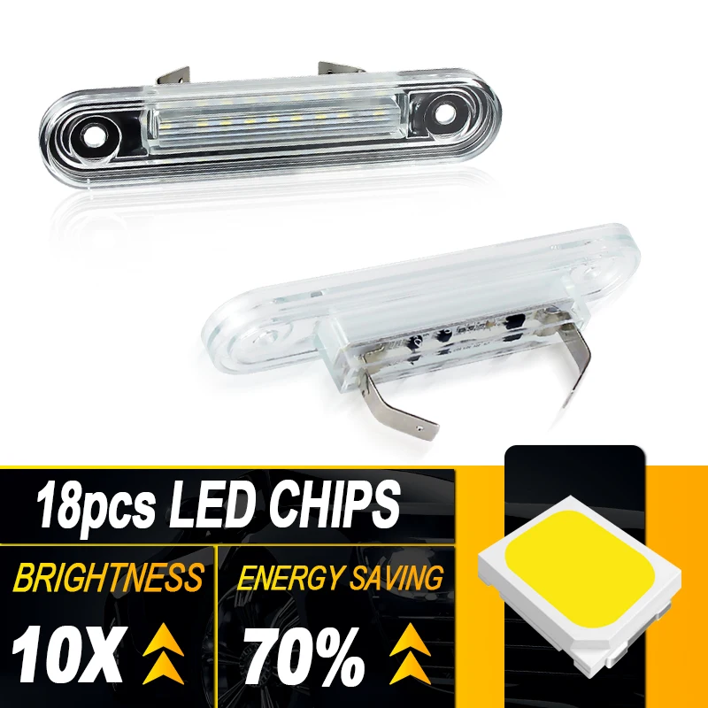 2Pcs Canbus LED Number License Plate Light Lamp For Mercedes Benz W124 E190 E200 E220 E300 W201 E200 E280 E300 E320 E500 W202