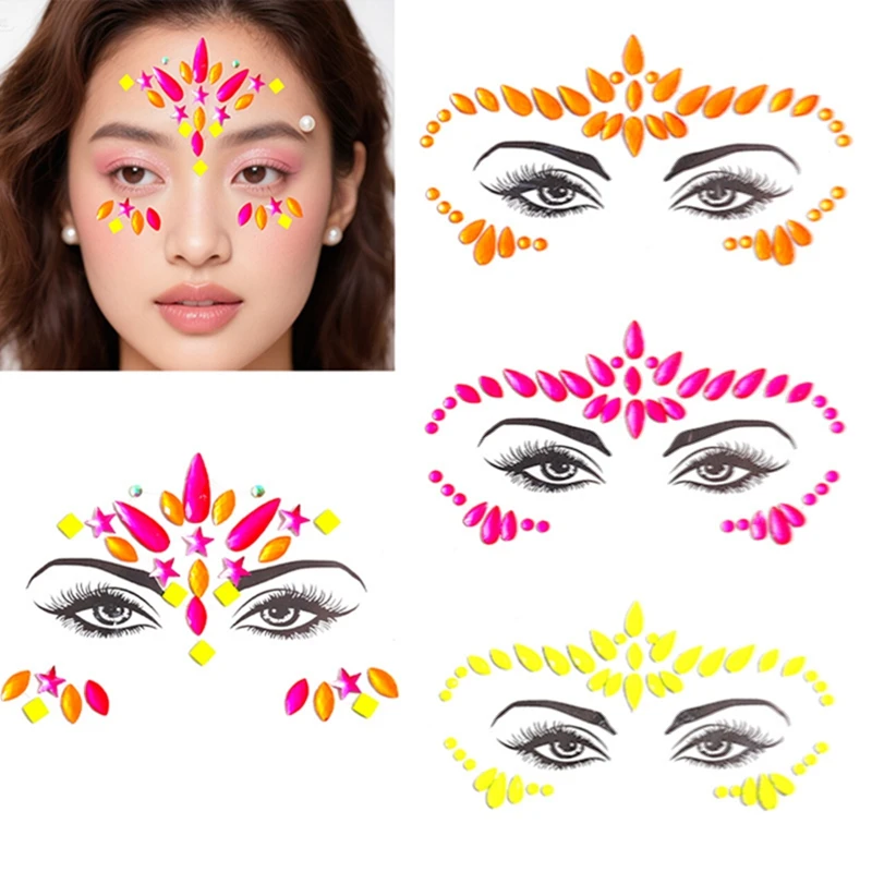

3D сексуальная временная татуировка для лица, поддельная татуировка, наклейка, блестящие стразы, поддельная татуировка, женская вечеринка, детские праздничные драгоценности, наклейка для глаз